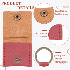 2 porte-clés en similicuir PU&nbsp;KEYC-GO0001-08