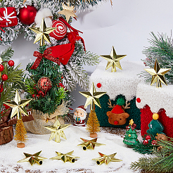 10 décoration d'étoile en plastique pour sapin de Noël&nbsp;DIY-DC0003-98