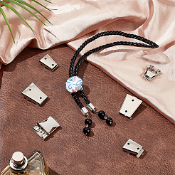8 Stück 2 Stile Eisen Bolo Tie Schiebeverschluss&nbsp;IFIN-PH0002-08
