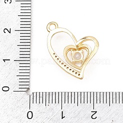 Pendenti in ottone con micro pavé di zirconi trasparenti per San Valentino&nbsp;KK-D225-09G
