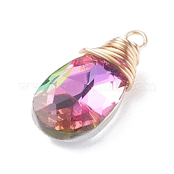Facettierten Glas-Anhänger&nbsp;PALLOY-JF01370-02