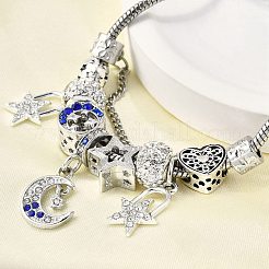 Braccialetti con ciondoli in lega di perline europee&nbsp;BJEW-F495-20P