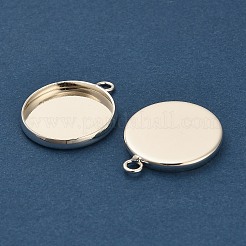 Supports plats cabochon Pendentif en laiton rondes&nbsp;KK-A276-10S