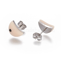 (Schmuck Parteien Fabrikverkauf) 304 Edelstahl Strass Ohrstecker&nbsp;EJEW-F234-38P