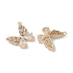 Pendenti in zirconi cubici trasparenti in micro pavè di ottone&nbsp;KK-S367-05