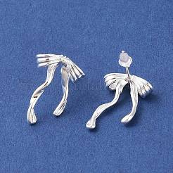 Boucles d'oreilles en laiton avec nœud papillon pour femme&nbsp;EJEW-P288-05S
