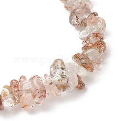 Braccialetti elastici con perline di quarzo rutilato in oro nero naturale per uomo e donna&nbsp;BJEW-JB11890