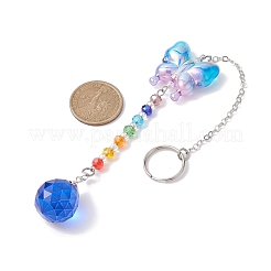 Décorations de pendentif en forme de larme de verre&nbsp;HJEW-JM01581-04