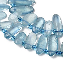 Natürliche Aquamarin Perlen Stränge&nbsp;G-P604-A23-01