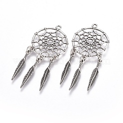 Tibetischer stil Aluminium Anhänger & Charms&nbsp;X-TIBE-Q054-14TAS-NR
