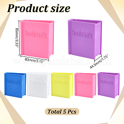 5 porta segnalibro in plastica a forma di libro&nbsp;AJEW-WR0004-18
