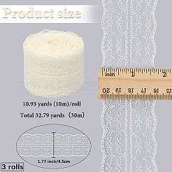3 rouleau de bordure en dentelle guipure non extensible&nbsp;OCOR-GF0004-52C