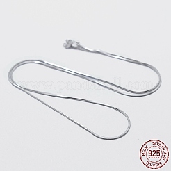 Collane a catena in argento sterling placcato rodio anti-ossidazione 925&nbsp;STER-F039-11P