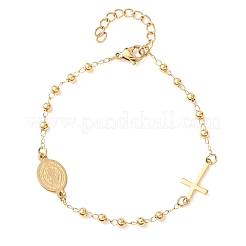 Bracelets à maillons en acier inoxydable 304 religieux&nbsp;LS-BJEW-F524-05A-G
