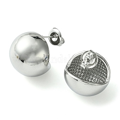 Pendientes redondos de acero inoxidable 304 que no se deslustran&nbsp;EJEW-Z038-10P