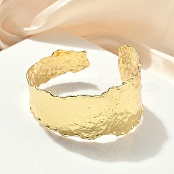 Brazaletes de latón manguito para las mujeres&nbsp;BJEW-A038-01C-G