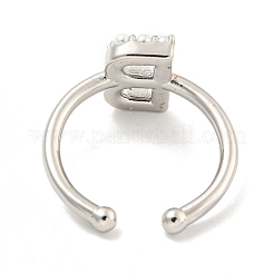 Anillos de puño abiertos de latón chapado en rack para mujer&nbsp;RJEW-F162-01P-B