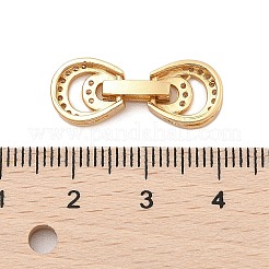 Messing Micro Pave klare Zirkonia Falte über Verschlüsse&nbsp;KK-C075-06G