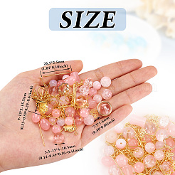 3 Sets 3 Stile DIY Bunte Malerei Perlen & Legierung Anhänger & Link & Perlenkappen Schmuck Zubehörse Kits&nbsp;DIY-TA0011-60