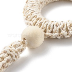 Anillo macrame algodon cordon colgante decoraciones&nbsp;HJEW-JM00752