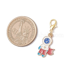Pendentifs décoratifs en alliage émaillé représentant un astronaute&nbsp;HJEW-JM04117