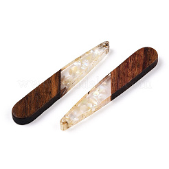 Pendentifs en résine transparente et bois de noyer&nbsp;RESI-TAC0021-109