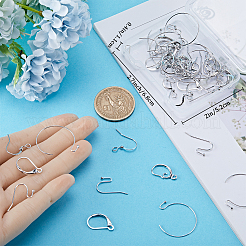 50 pièce de 5 styles de boucles d'oreilles en laiton&nbsp;KK-BBC0012-59