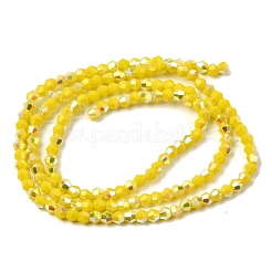 Fili di perline di vetro opaco placcate color ab&nbsp;GLAA-G127-02C