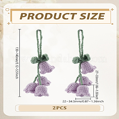 2 pendentif décoratif en coton et laine à tricoter&nbsp;HJEW-LP0002-93A