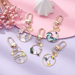 Decorazioni pendenti in smalto in lega di stile cinese&nbsp;HJEW-JM01091