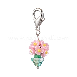 Décorations suspendues en résine et perles de verre&nbsp;HJEW-MZ00168-05