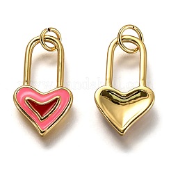 Pendentifs d'émail en laiton &nbsp;KK-B026-26G