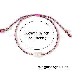 Braccialetti di perle intrecciate con perle d'acqua dolce naturali&nbsp;LS-JH8725-1