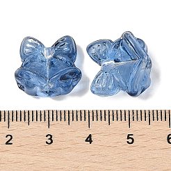 Perles de verre transparentes peintes en aérosol&nbsp;GLAA-Z011-06E