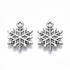 Tibetischer stil Aluminium Anhänger & Charms&nbsp;TIBE-N010-19AS-RS
