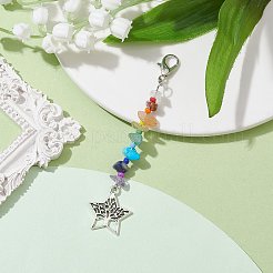 Decorazioni pendenti in lega di stile tibetano dell'albero della vita&nbsp;HJEW-JM01667-03
