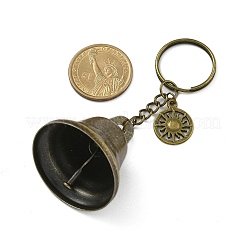 Porte-clés avec cloche en fer et pendentif en alliage creux&nbsp;KEYC-JKC00998-01