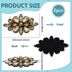 2 pz accessori per costumi con strass in vetro e fiori&nbsp;FIND-FG0004-81A