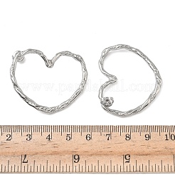 Pendientes de botón de corazón hueco de acero inoxidable 304&nbsp;EJEW-K268-55P
