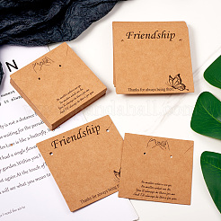 100 Stück 2 Stile Freundschaftsthema Kraftpapier-Schmuck-Displaykarten&nbsp;CDIS-TA0001-24