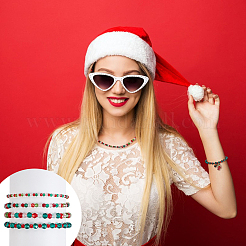 18 Stränge 18 Stile Weihnachtsthema transparente Glasperlenstränge&nbsp;GLAA-GA0002-21