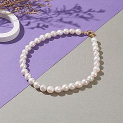 Collane con perle di perle keshi naturali barocche&nbsp;NJEW-JN03295