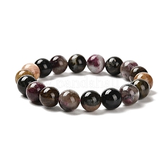 Tourmaline naturelle bracelets de perles extensibles&nbsp;LS-BJEW-K233-02B-03