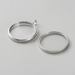 Pendentifs médaillons en acier inoxydable 304&nbsp;STAS-WH0033-76C-P