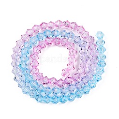Perles de verre en fil de peinture cuite à dégradé de couleurs&nbsp;LS-DGLA-A039-T6mm-A06