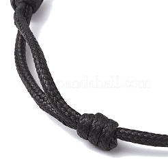 Pulseras de cuentas con columna ajustable de acero inoxidable 304 y cordón de poliéster encerado coreano para mujeres y hombres.&nbsp;BJEW-JB10648