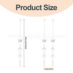 2 atrapasol colgante de ventana con forma de lágrima de vidrio&nbsp;HJEW-TADJ0019