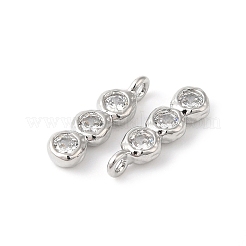 Messingpflaster klare Zirkonia Charms&nbsp;KK-O144-32P