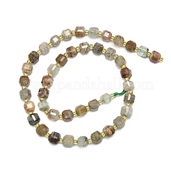 Filo di perle di quarzo naturale di lodolite&nbsp;G-I376-D48-01