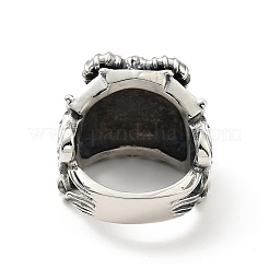 Anillo de acero inoxidable 316 con forma de caverna para el dedo&nbsp;RJEW-C030-01E-AS